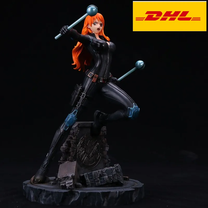 

12" One Piece Statue The Straw Hat Pirates Bust Nami Thief Cat Full-Length Portrait Original GK Action Figure Toy 30CM BOX X1918