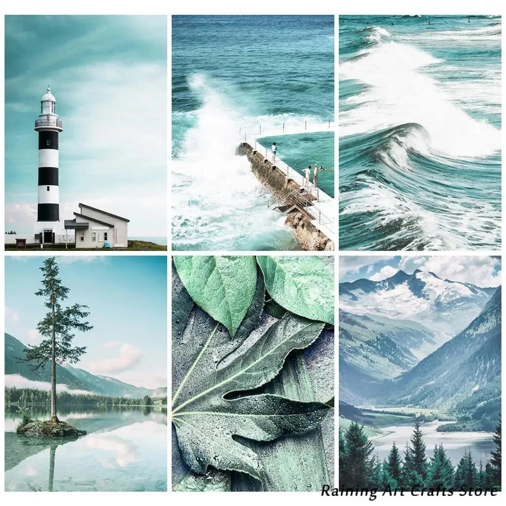 

5D Diy Diamond Painting Lighthouse Seaside Landscape Embroidery Full Round Square Drill Cross Stitch Mosaic Pictures Home Decor