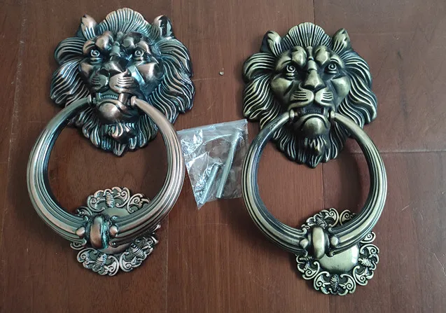 

20cm Large Antique Lion Door Knocker Lionhead Doorknockers Lions