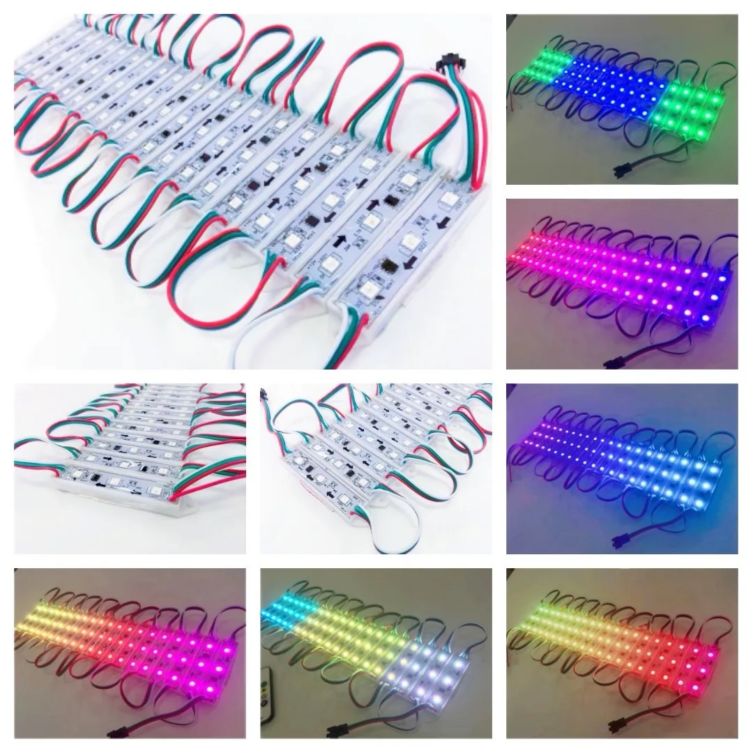Полноцветный светодиодный модуль Pixel 1903IC 2811IC, 100 шт., 12 В, 5050 RGB, цветной RBG, управление точками, программируемый волшебный цвет