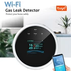 Детектор Утечки Газа Tuya, Wi-Fi, цифровой светодиодный датчик утечки газа, работает с Smartlife, умный дом