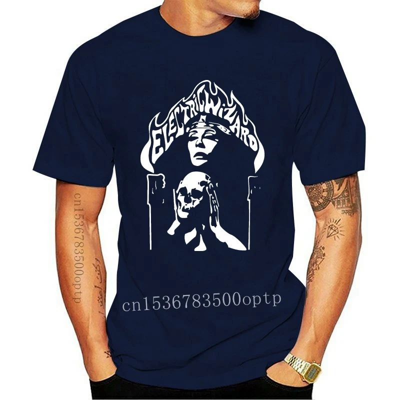 

New Electric Wizard Custom Men T-shirt Size Fashion T Shirt Hipster Cool TopsStyle Vintage Tees Short Sleeve Funny