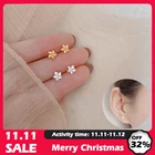 Маленькие серьги Mosodo 2,5 мм, цветок, бабочка, маленькие животные, серьги-гвоздики, женские золотые крылья, корона, украшение для ушей