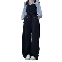 harajuku casual cargo pants women romper korean fashion sweatpants black vintage wide leg jumpsuits streetwear baggy overalls