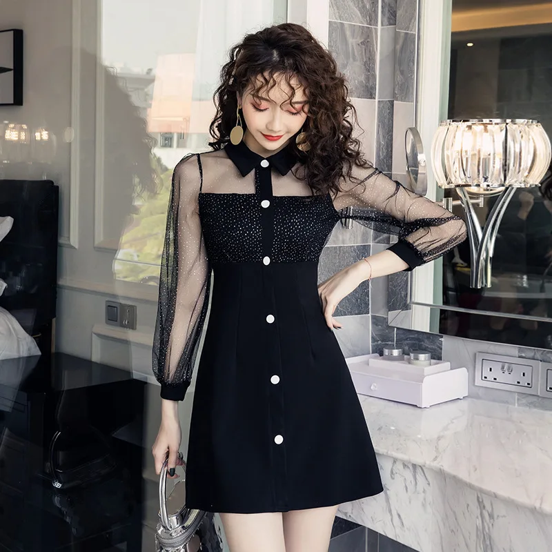 BacklakeGirls Wonen Vestidos сексуальные новые летние Коктейльные платья 2020 черные Ретро