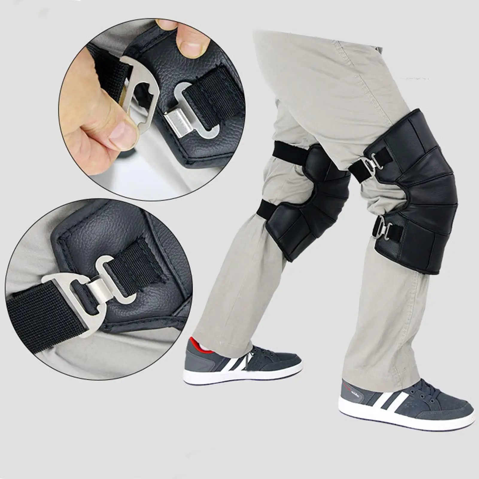 

1 Pair Adjustable Motorcycle Riding Windproof Warm Knee Pads Protective Cover Winter Outdoor Knee Protector Support Braces