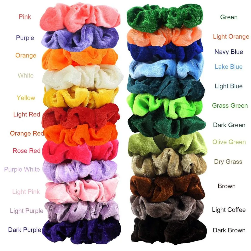 

Velvet scrunchie women Hair Ties Elastics Hair Bobbles Colorful Hair Bands Ponytail for female hair accessories hot