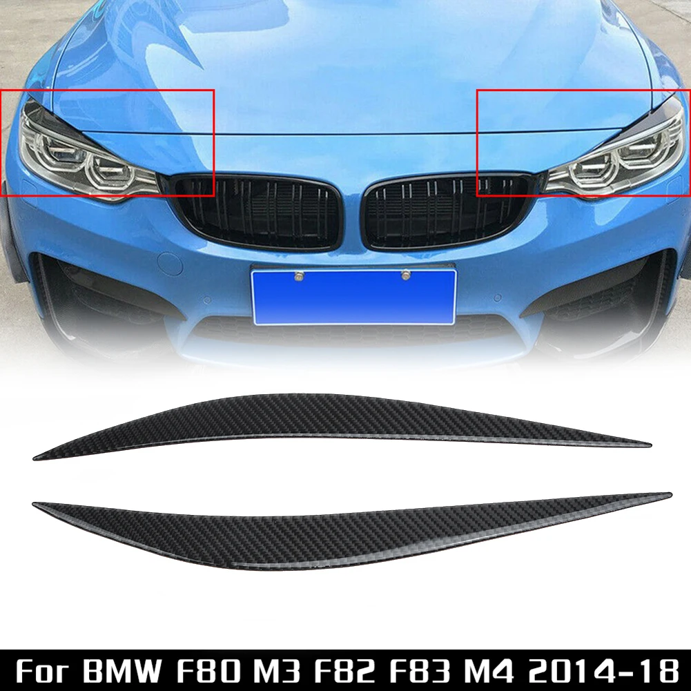 

Glossy UV Coating Headlight Eye Lid Cover Part Replacement For BMW F80 M3 F82 F83 M4 14-18 Left Right