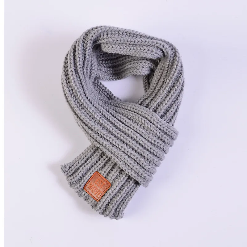 

Fashion 2021 Winter Kids Scarves Warm Baby Boys Girls Solid Soft Scarf Collar Children Stretch Neck Ring Keep Warm Accessories