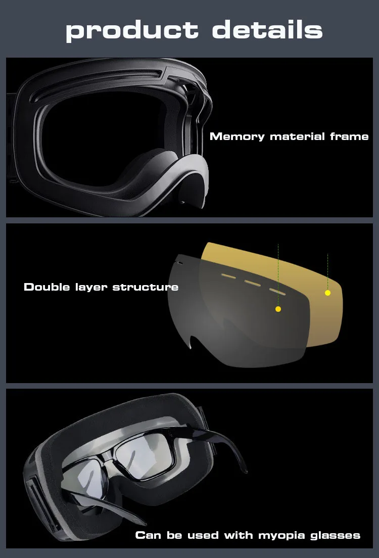 Детские лыжные очки зимние уличные спортивные анти-УФ ветрозащитные защитные