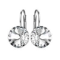baffin fashion crystals from swarovski dangle earring silver color bella round dorp earrings for women party wedding bijoux gift