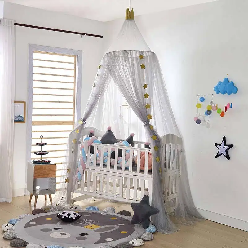 

Baby Bed Canopy Mosquito Net Crib Netting Tent Curtains Tent Curtain Bedding Round Dome Tent Room Decor