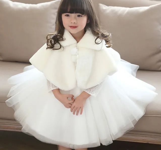 Свадебная накидка без рукавов теплая меховая для подростков платья болеро