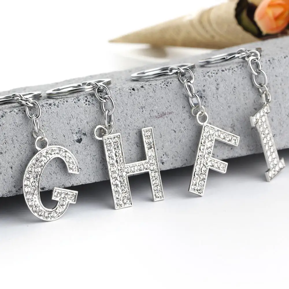 Креативный посеребренный брелок 26 английское слово английский на ключи в форме