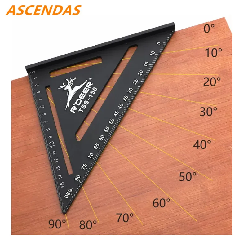 Triangle Ruler 150/300mm Speed Square Aluminun Alloy Protractor Right Angle Tools Carpenter Woodworking Measuring Tools - 300mm
Triangle Ruler 150/300mm Speed Square Aluminun Alloy Protractor Right Angle Tools Carpenter Woodworking Measuring Tools - 300mm