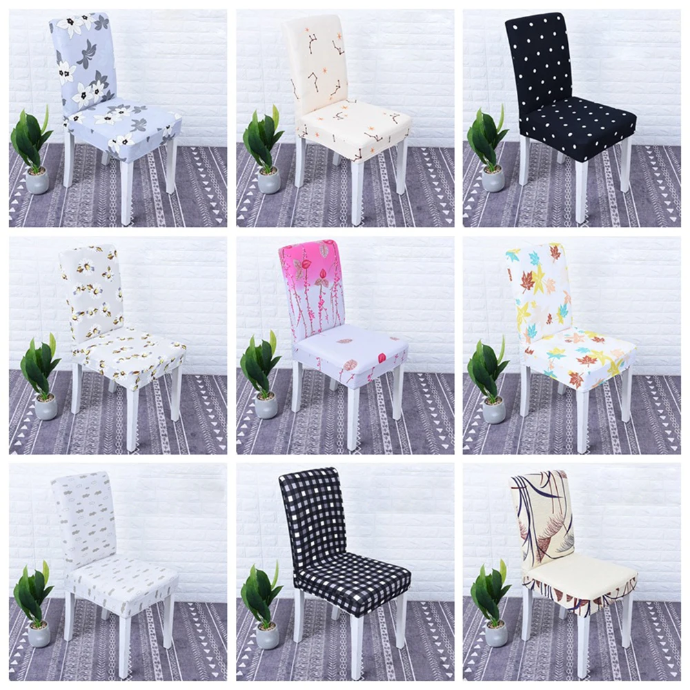 

1/2/4/6pcs Geometric Print Elastic Chair Cover for Dining Room Kitchen Wedding Banquet Party Chair Decor Stretch Protector case
