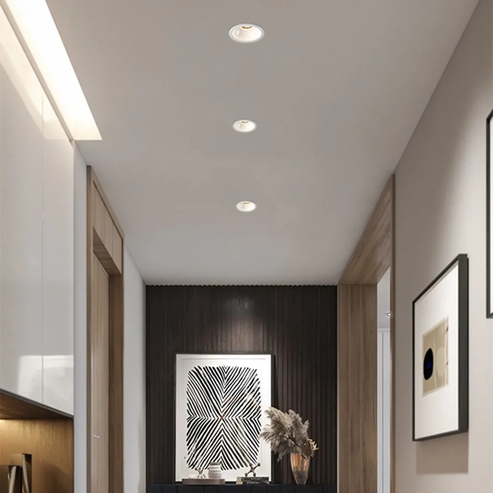 

DBF 2021 Anti-Glare Ceiling Spot Light 5W 7W 15W 18W White/Black/Silver Optical Reflector Home Ailse Dimmable Embedded Downlight