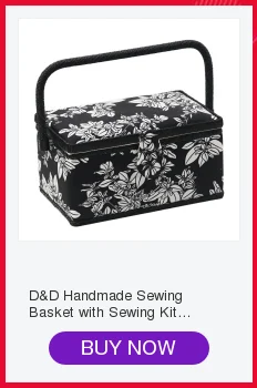 New Handmade Sewing Basket with Sewing Kit Accessories Fabric Crafts Sewing Tools Storage Box Christmas Box gift