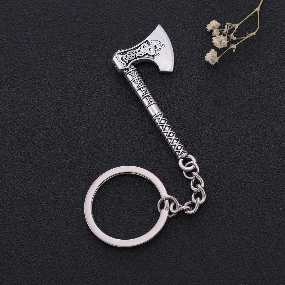 Fishhook Готический злой демон Дракон топор брелок для мужчин Ирландский Узел