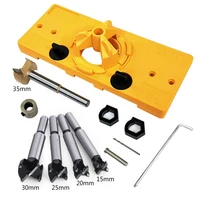 15mm 35mm cup style hinge jig boring hole drill guide forstner door hole template wood cutter carpenter woodworking tools
