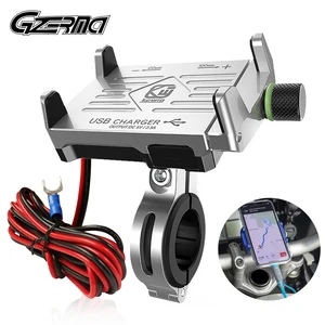 shockproof aluminum alloy motorcycle mobile phone holder with usb charger gps bracket stand for electric car motorbike 4 5 6 5 free global shipping