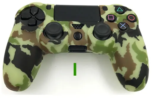 Камуфляжный силиконовый гелевый резиновый мягкий чехол для Dualshock 4 Playstation 4 PS4 Pro Slim - Цвет: I