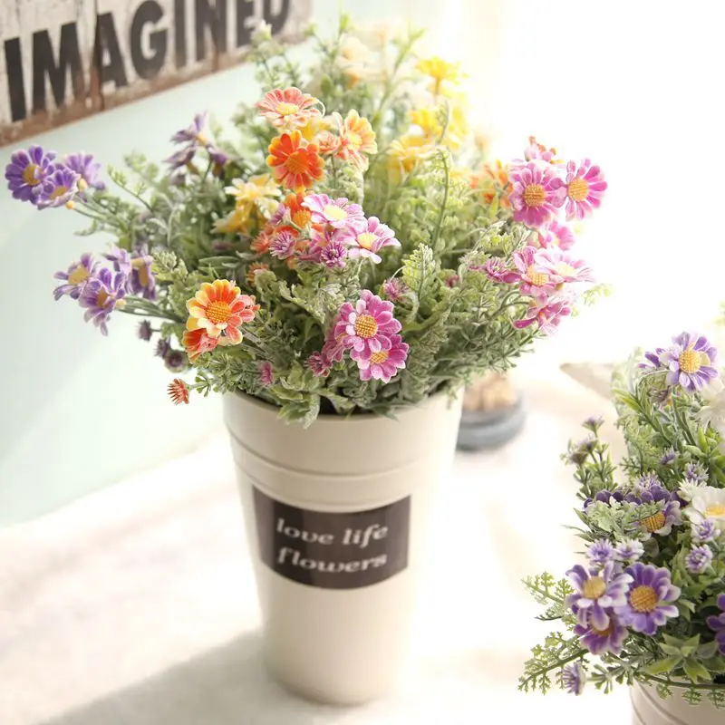 Искусственные цветы ромашки 1 шт. искусственные букет маргеритов для украшения