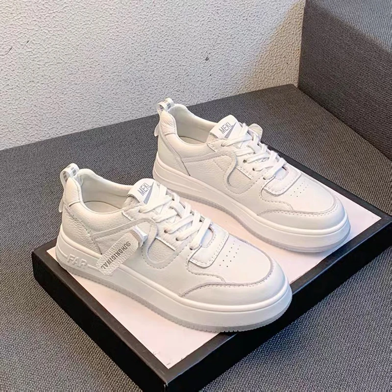 

White Shoes Women Casual Sneakers Woman Flats Platforms Women's Shoes Spring 2021 Trend Designer Sneakers Woman Fashion Baskets