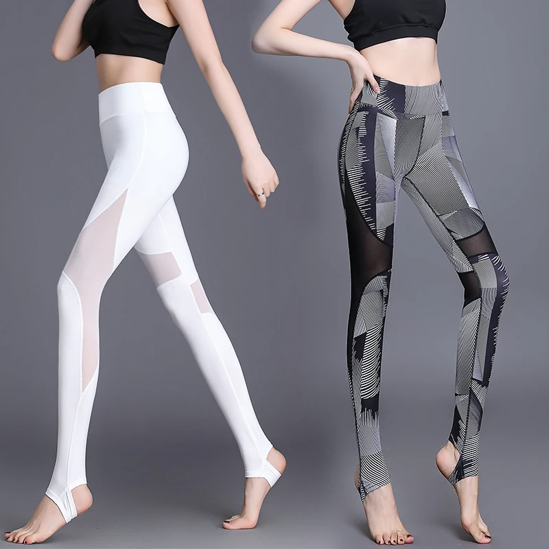 Леггинсы женские эластичные с высокой талией и принтом|Брюки| |