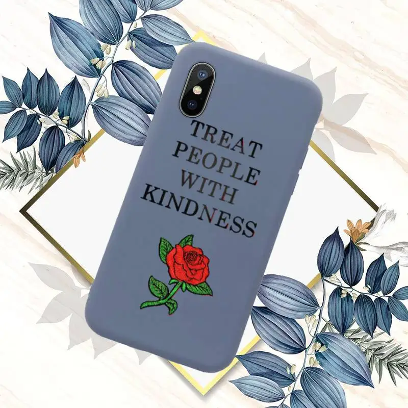 

Harry Styles Treat People With Kindness Phone Case Blue Candy Color for iPhone 11 12 mini pro XS MAX 8 7 6 6S Plus X SE 2020 XR