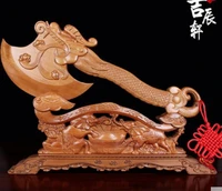 ruyi base model peach axe move things jared dragon head axe wood carving get married sitting elephant home accessories
