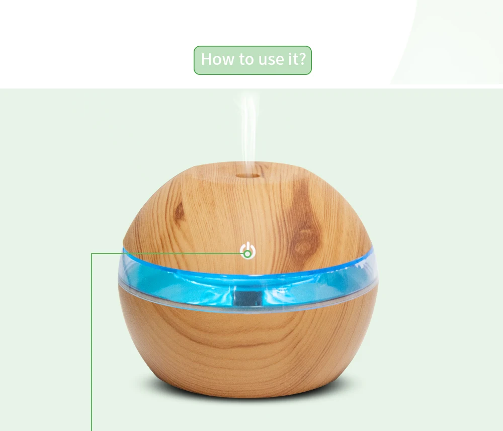 USB 003 Electric Ultrasonic Air Humidifier Aroma Diffuser Essential Oil Aromatherapy 7 Color LED Cool Mist Maker for Office Home