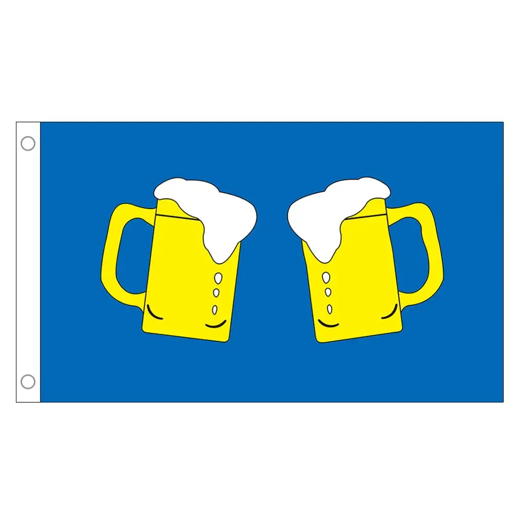 

Beer Mug - 3 x 5 Feet The Bar Is Open Beer 100% Polyester Material Flag Banner Ideal For Pub Club Festival Business Party Decora