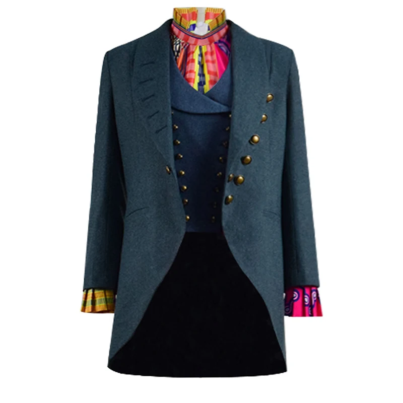 Cossky доктор Руфь Косплей Костюм Клейтон куртка жилет Доктор Футболка кто полный