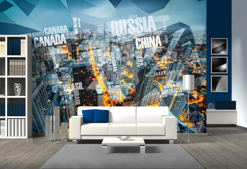 Стереоскопические 3d обои современная городская настенная бумага настенные для