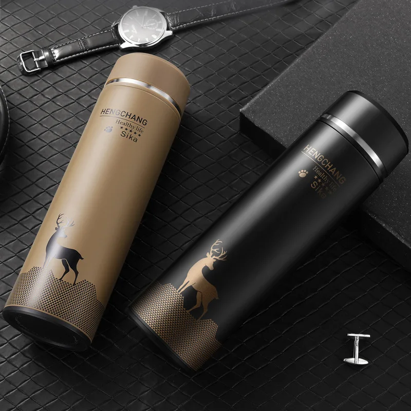 Вакуумные фляги из нержавеющей стали чашки бизнес прямые бутылки для воды 500 мл