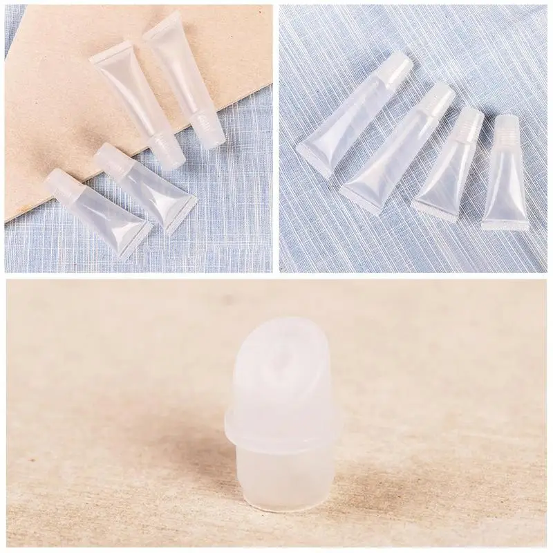 5/10ml White Clear Empty Lipstick Tube Lip Balm Soft Refillable Plastic Tubes Makeup Gloss Containers Tools | Красота и здоровье