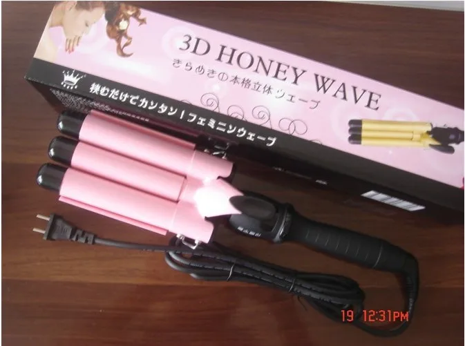 Модный простой стилист мед волны волчок для волос с тремя бочонками цифровым