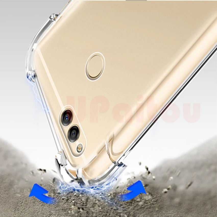 UPaitou Shockproof Transparent Cases for Huawei Honor 9X Pro 8X Max 7X Clear Soft TPU Case Mate SE Anti Fall |