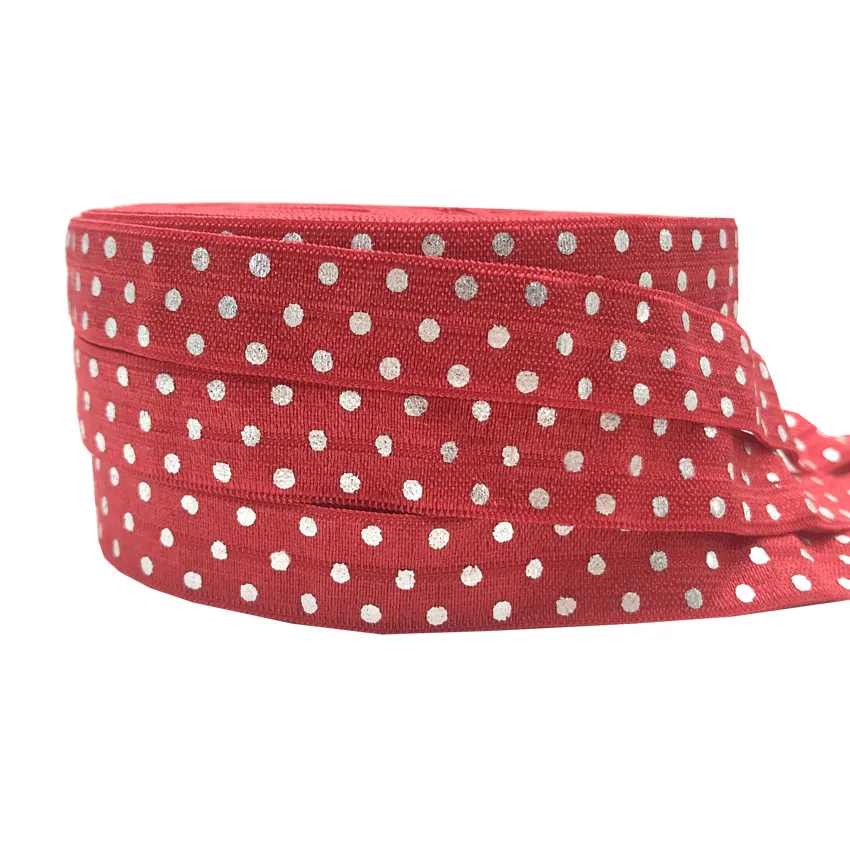 Набор из серебристого и золотого Фольга Pollka точка печати на голову эластичная