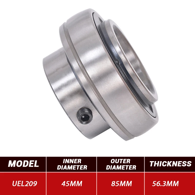 

3 шт., подшипники для наружной проволоки UEL209, металлический подшипник UEL209 45 мм * 85 мм * 56,3 мм, стальные подшипники высокого качества