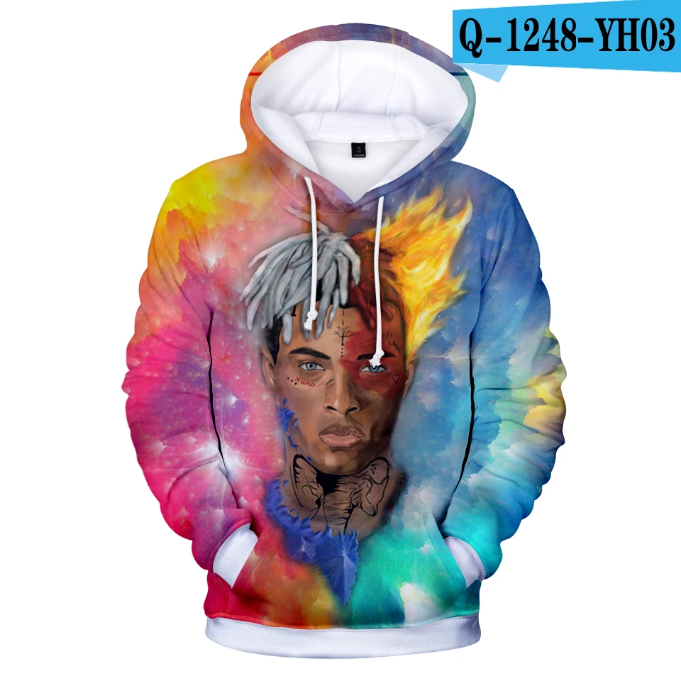 Стиль печати рапер Xxxtentacion толстовки для мужчин/wo мужчин известный бренд модные мужские толстовки Крутая толстовка Xxxtentacion одежда - Цвет: 3D