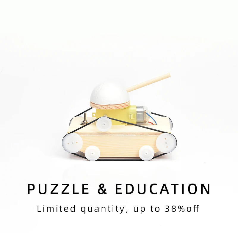 Крутые Детские креативные DIY Собранные модели танка наборы из древесного