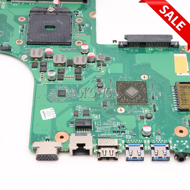 NOKOTION для Toshiba Satellite C850D C855D материнская плата ноутбука FS1 HD 7520G DDR3 1310A2492002 SPS V000275280 |