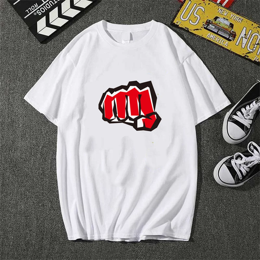 Персонализированные кулак печати 100% хлопок мужские футболки с коротким рукавом