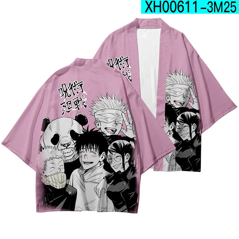 Женская и Мужская футболка-кимоно с 3D-принтом в стиле аниме | Тематическая одежда