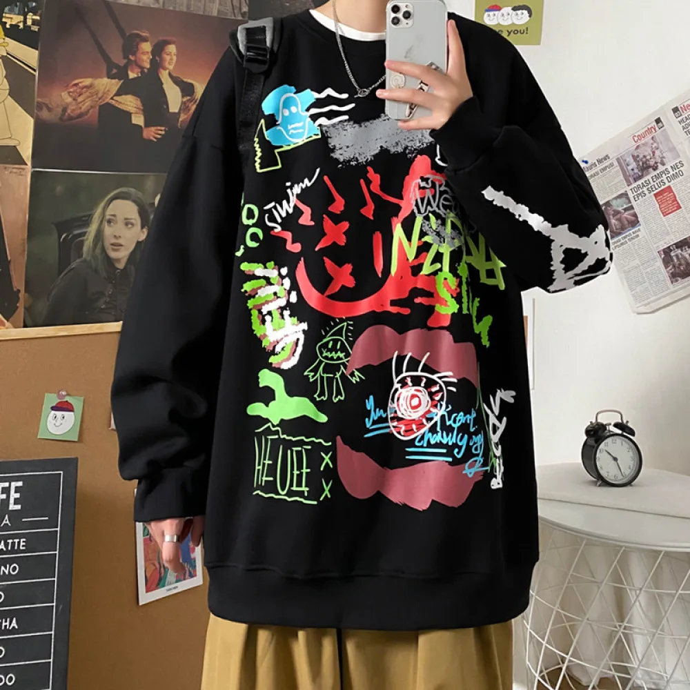 

2021 Hoodie Sweatshirt Mens Hip Hop Pullover Hoodies Streetwear Casual Fashion Clothes Colorblock Hoodie Cotton