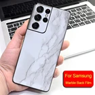 Новинка 2022, Мраморная задняя пленка, матовая пленка для Samsung Galaxy S22, S21, Ultra, S20, S10, S9, пленка для Note 10 Lite, 20, 9, 8, FE, наклейка
