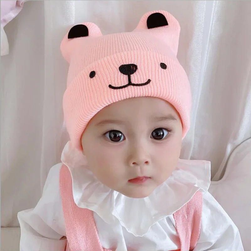 1Pcs Casual Warm Newborn Knitted Cap Cartoon Dog Cat Shape Baby Hat Autumn Winter Children Hats | Детская одежда и обувь