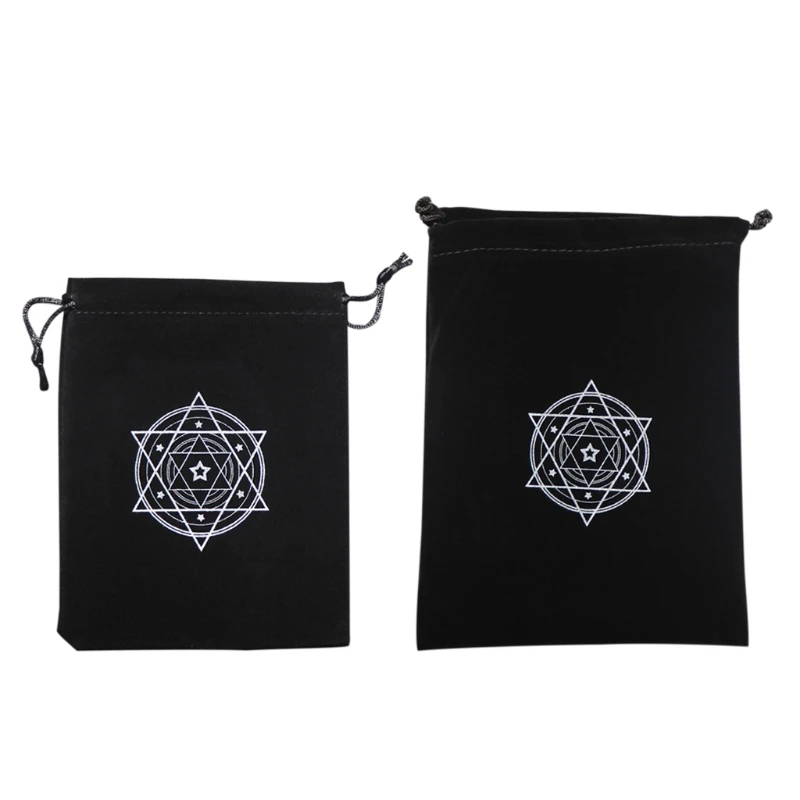 

X5QF Tarot Divination Velvet Tarot Card Pad Pendulum Tarot Altar Table Cloth Board Game Jewelry Storage Tarots Flannel Bag